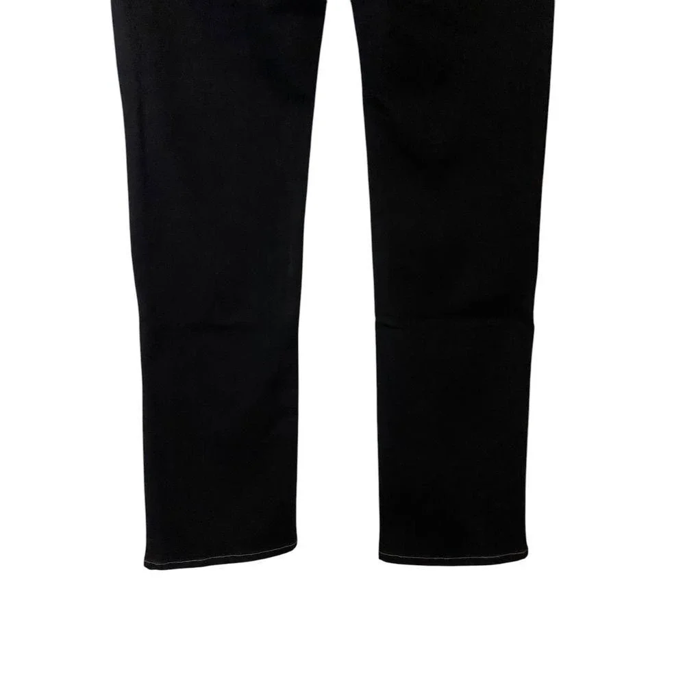 True Religion Ricky Relaxed Straight Jeans Black Rinse Red Stitch Mens 36x34 NEW